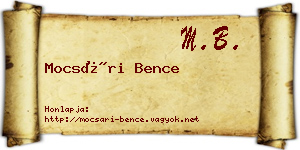 Mocsári Bence névjegykártya